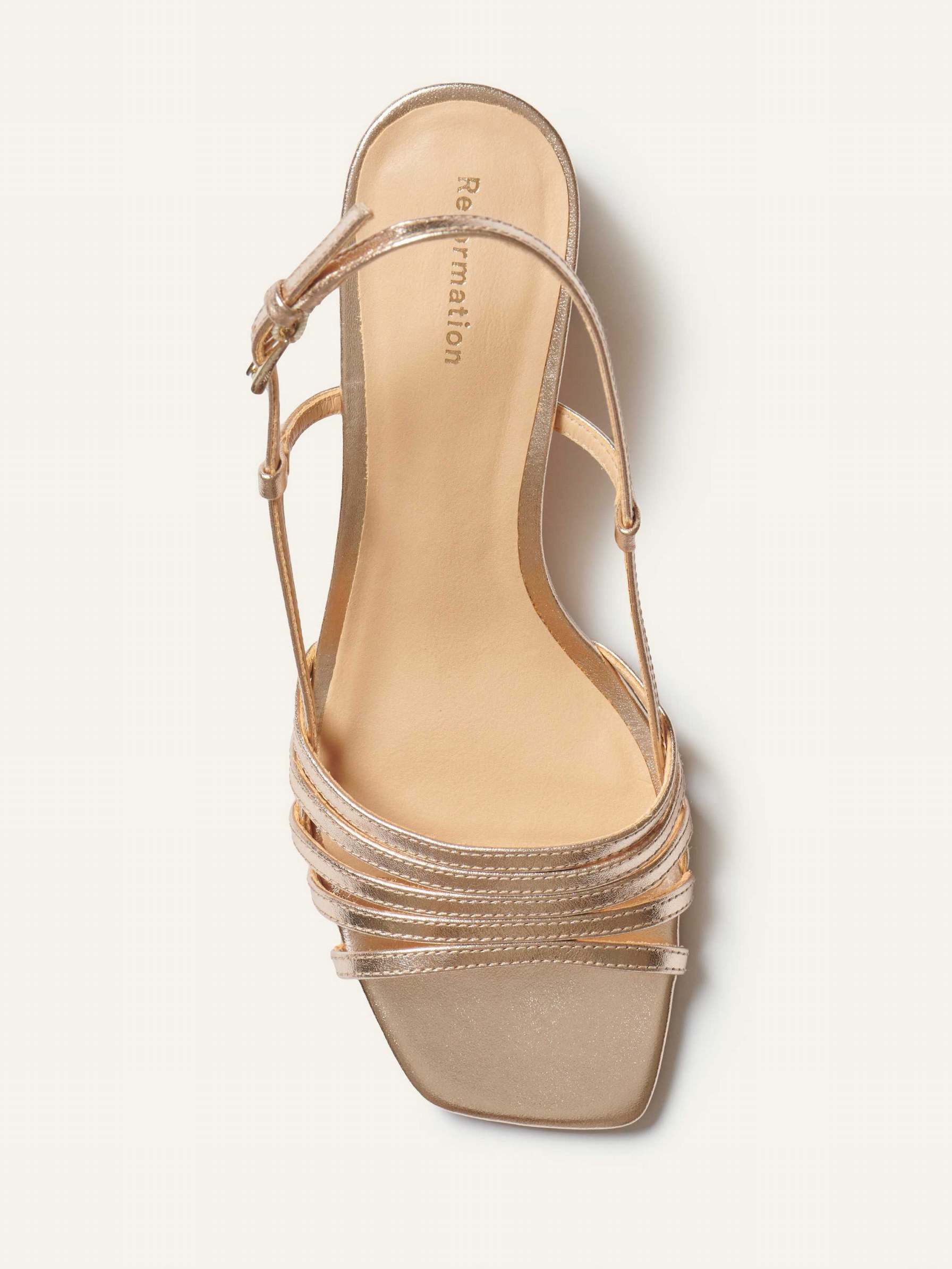 Reformation Eleonora Sling Women's Sandals Gold | OUTLET-0521468