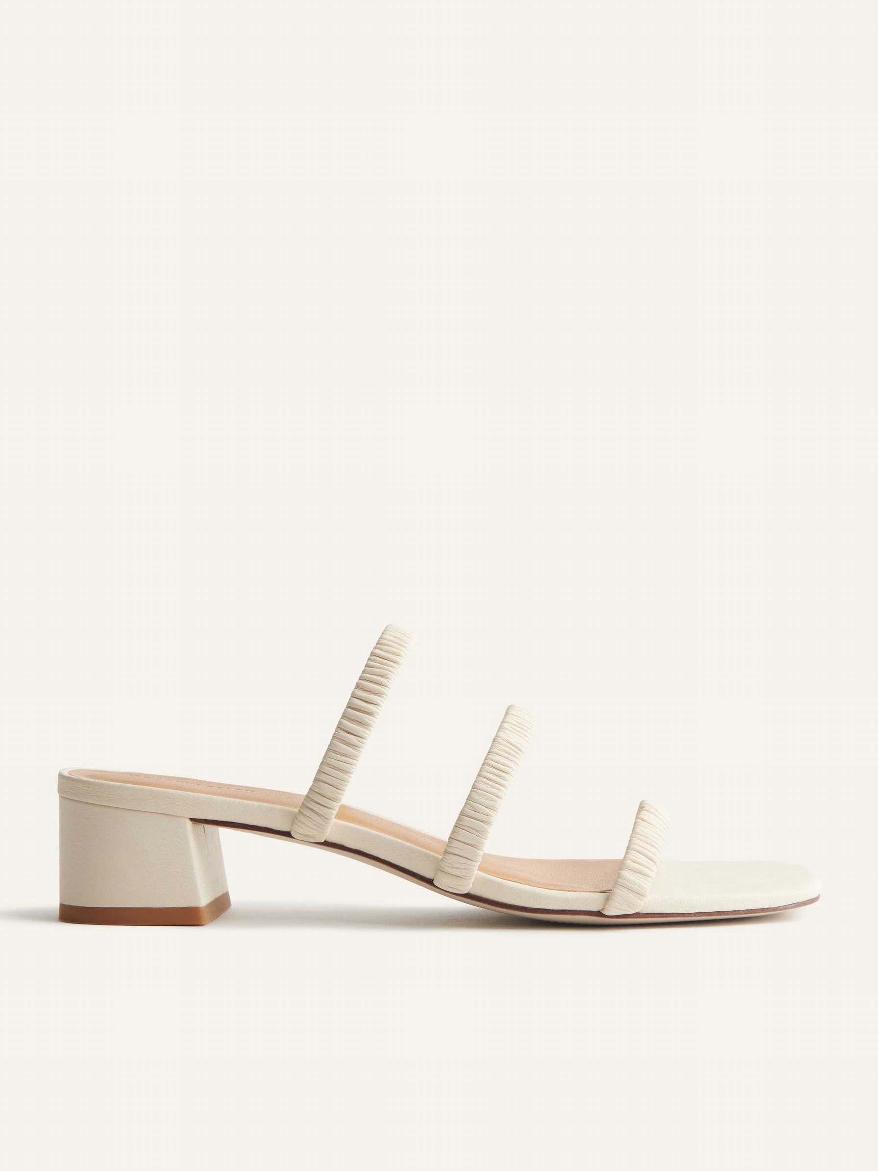 Reformation Assunta Strappy Women's Mules White | OUTLET-825173