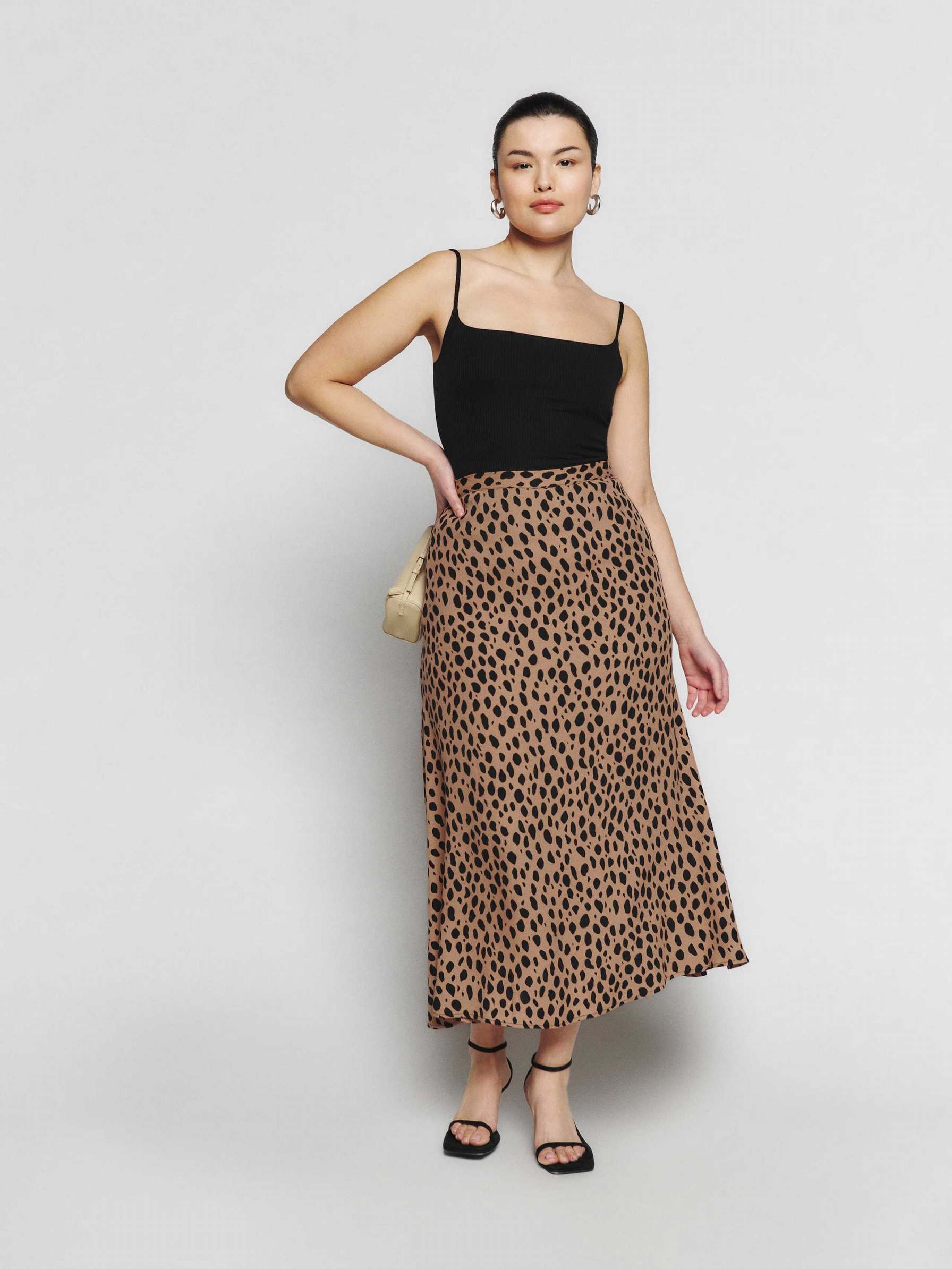 Reformation Bea Women's Skirts Leopard | OUTLET-675430