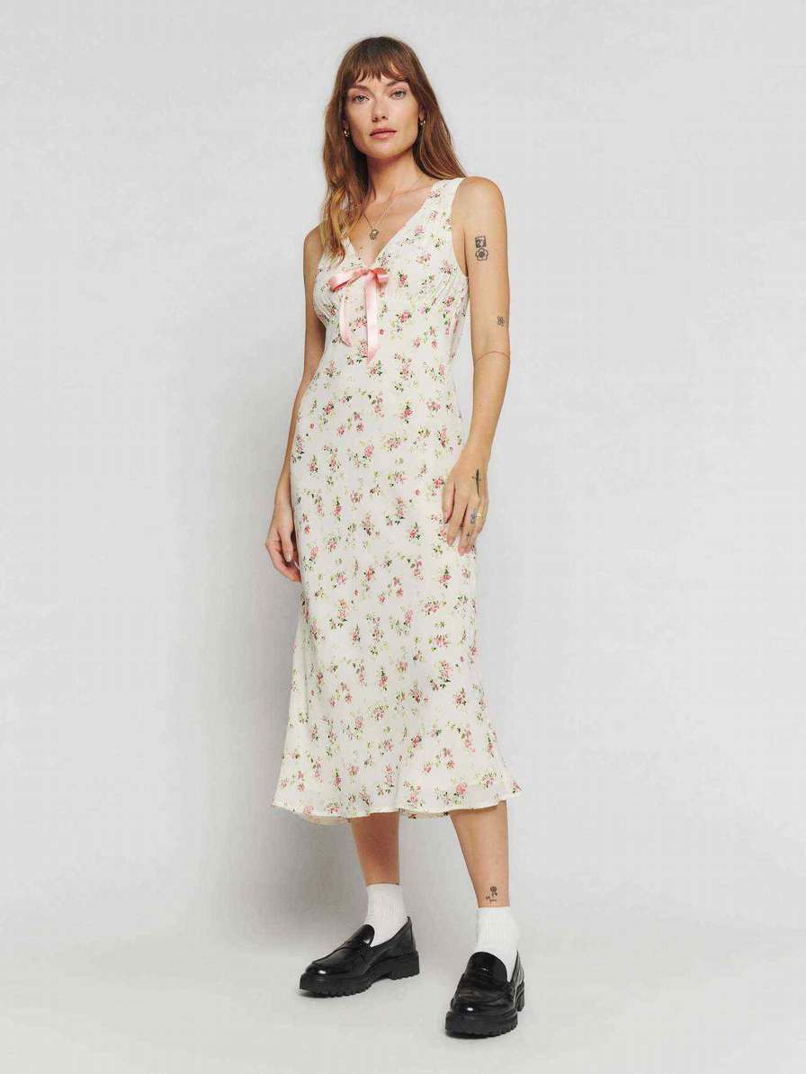 Reformation Janis Women's Dress Flower | OUTLET-5764318